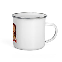 Enamel Mug girl showing ub