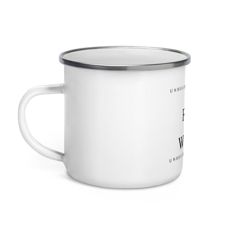 Enamel Mug we rule the word