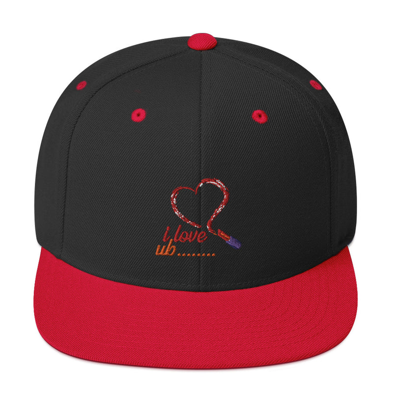 Snapback Hat red heart