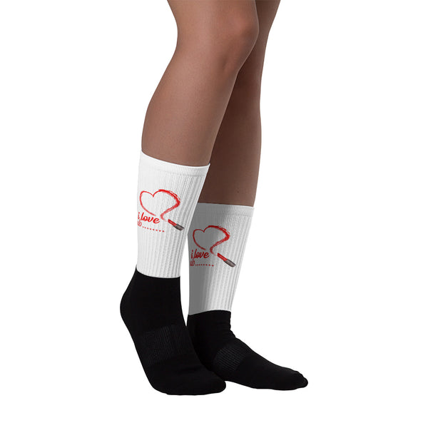 Socks heart love