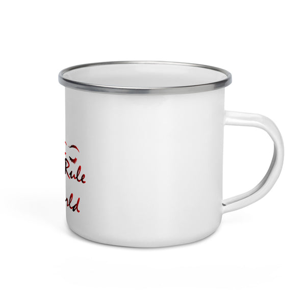 Enamel Mug girl rule the word