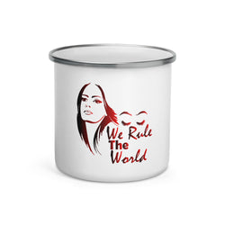 Enamel Mug girl rule the word