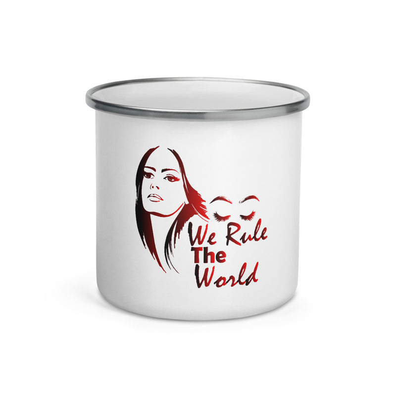 Enamel Mug girl rule the word