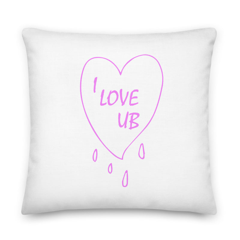 Premium Pillow ub pink heart