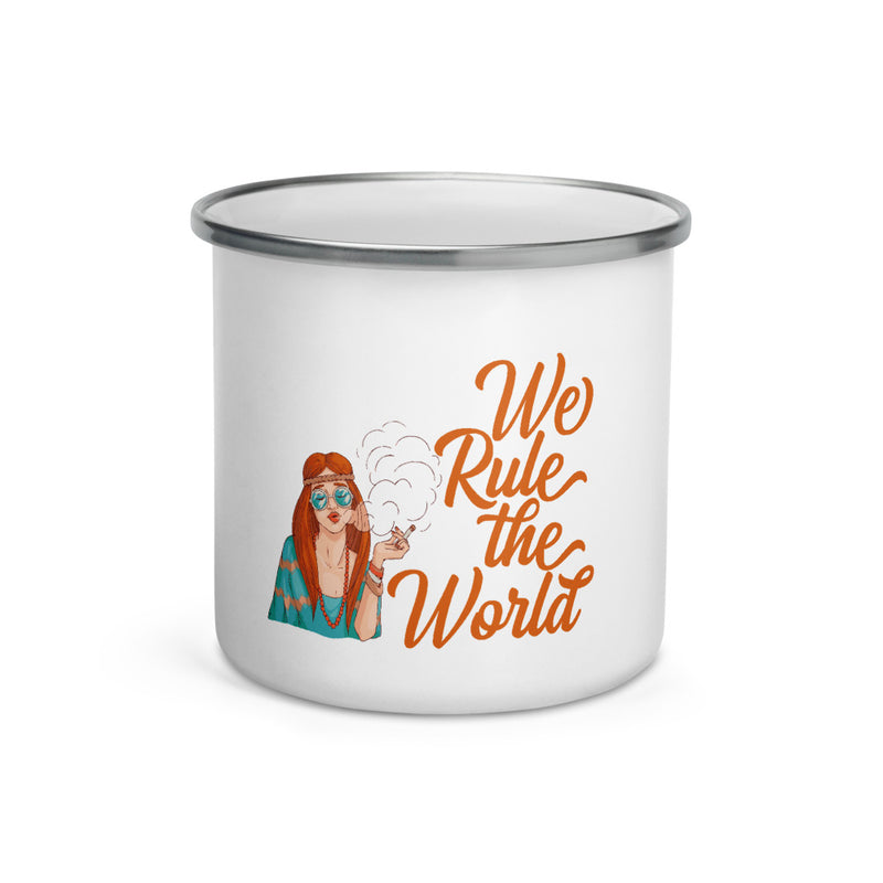 Enamel Mug smokey girl we rule the word