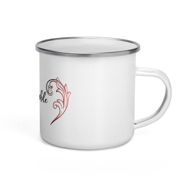 Enamel Mug ub flowers logo