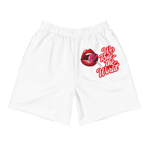 Men's Athletic Long Shorts lolly pop lips