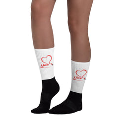 Socks heart love