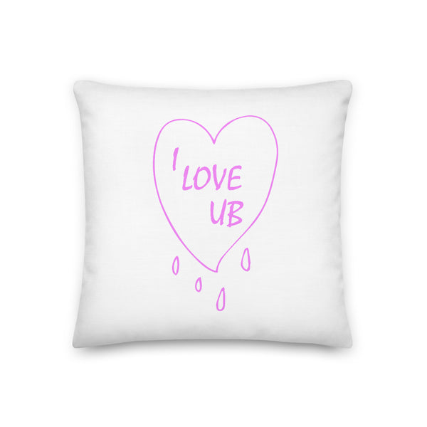 Premium Pillow ub pink heart