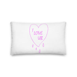 Premium Pillow ub pink heart